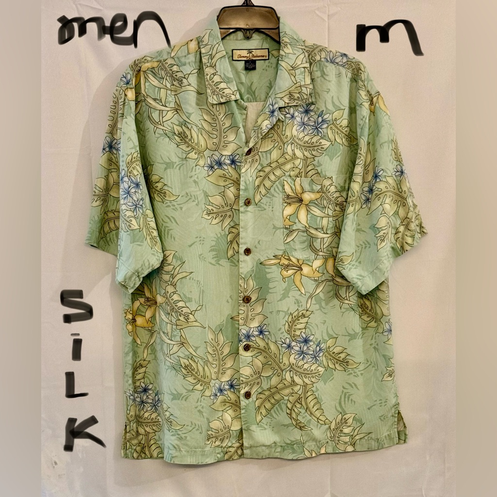 Tommy Bahama Mint Green Tropical Men's Shirt